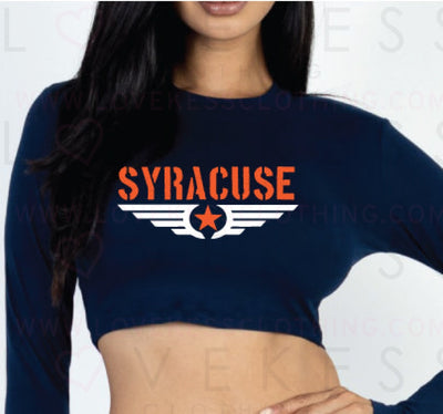 Gameday Long Sleeve College Crop Top