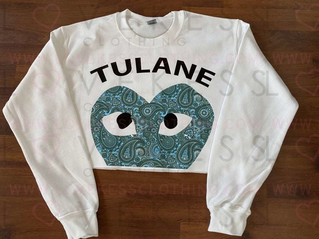 Bandana Print Comme De Garcon Crop College Sweatshirt - lovekess - clothing