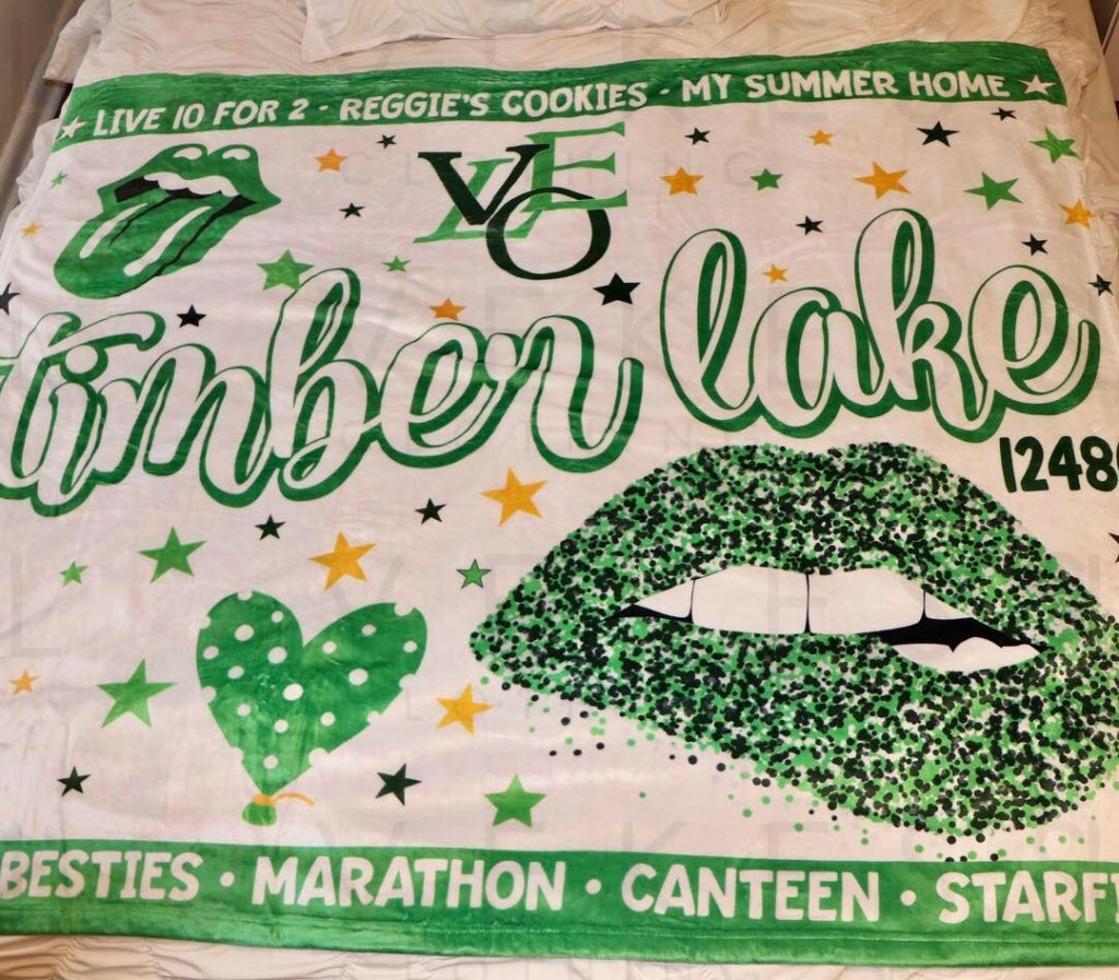 Timber Lake Camp Fleece Blanket - lovekess - clothing