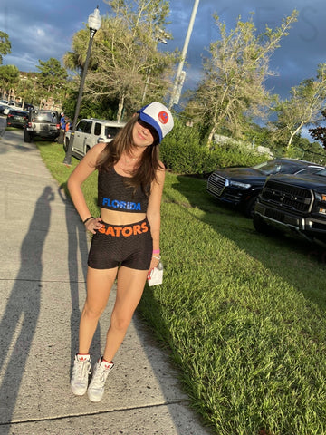 TiK Tok Bubble College Tank and Booty Shorts Set