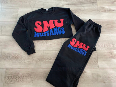 LoveKess Clothing Original Cropped Puffy Matching Sweatpant Set