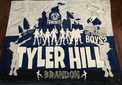 Tyler Hill Camp Custom Fortnite Fleece Blanket - lovekess - clothing