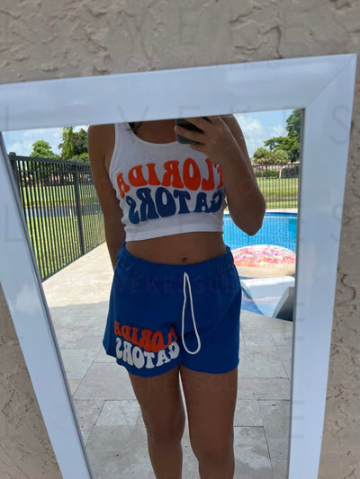 LoveKess Clothing Original Cropped Puffy Matching Tank/Short Set