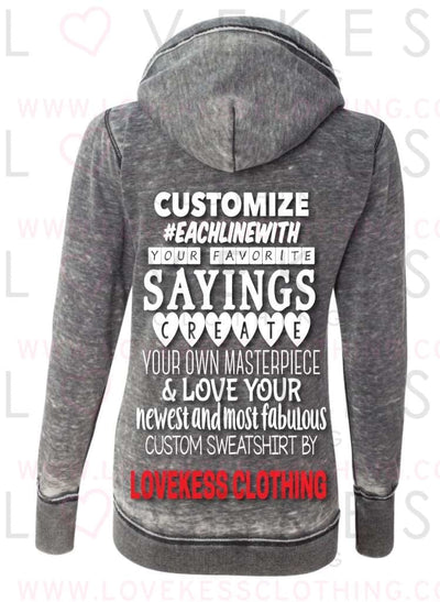 Customize Your Own Original Squad Sweatshirt from LoveKess Clothing - lovekess - clothing