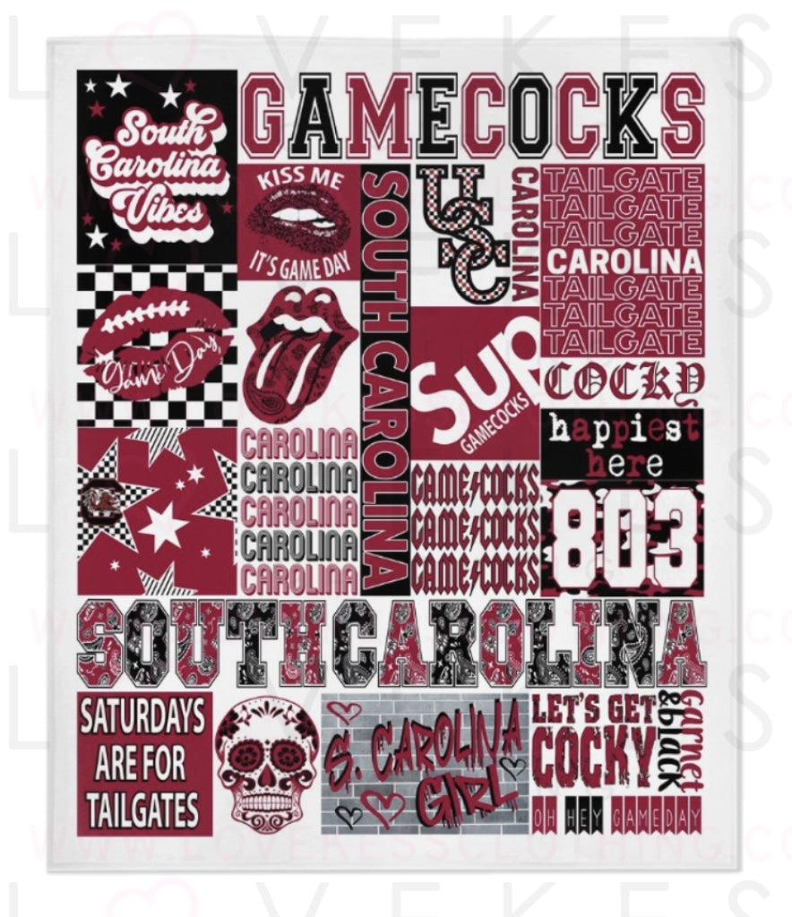 University of South Carolina (USC) College Spirit Blanket by LoveKess Clothing - lovekess - clothing