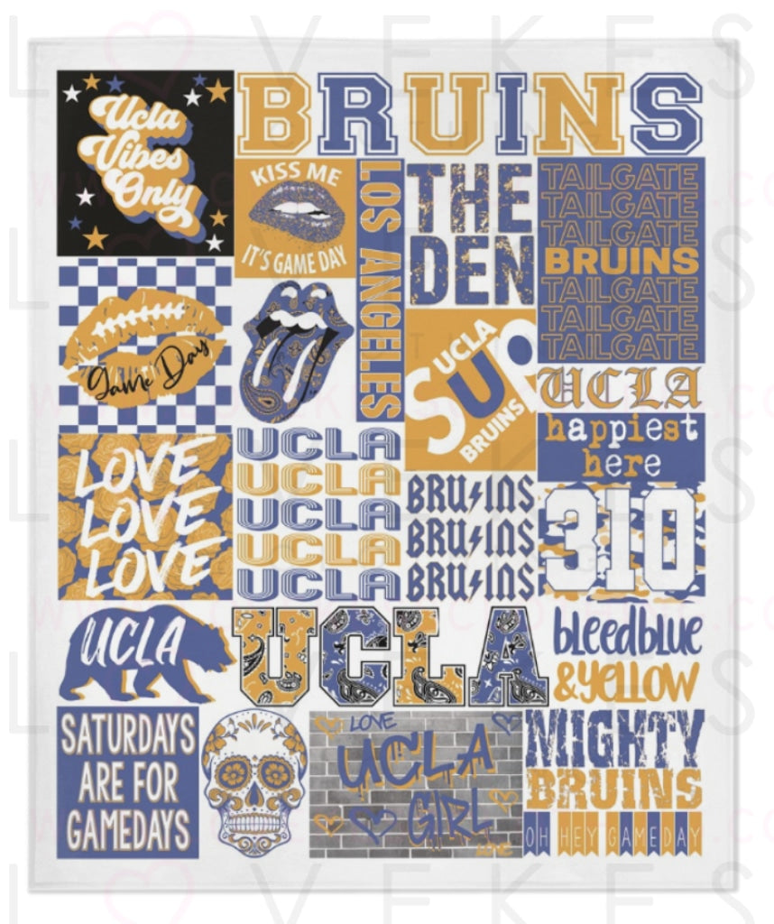 UCLA College Spirit Blanket by LoveKess Clothing - lovekess - clothing