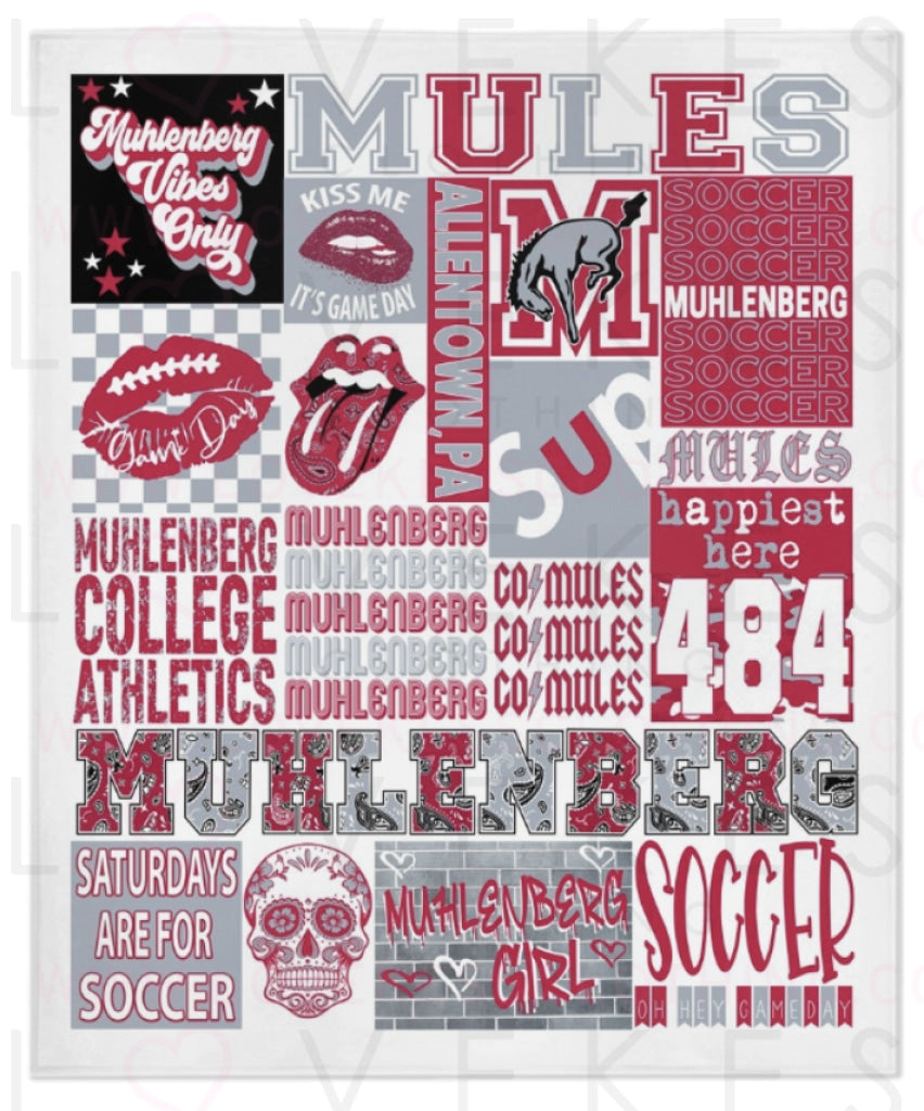Muhlenberg College Spirit Blanket by LoveKess Clothing - lovekess - clothing