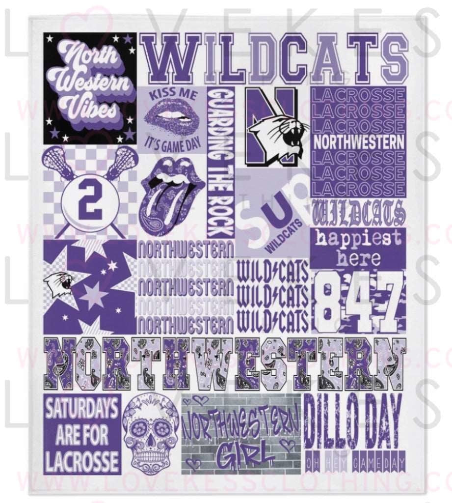 CUSTOMIZE YOUR OWN Custom College SPORTS Spirit Fleece Blanket by LoveKess Clothing - lovekess - clothing