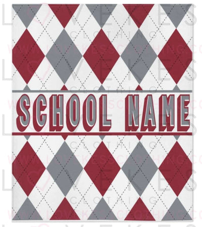 Customize Your Own Argyle College Blanket By Lovekess Clothing