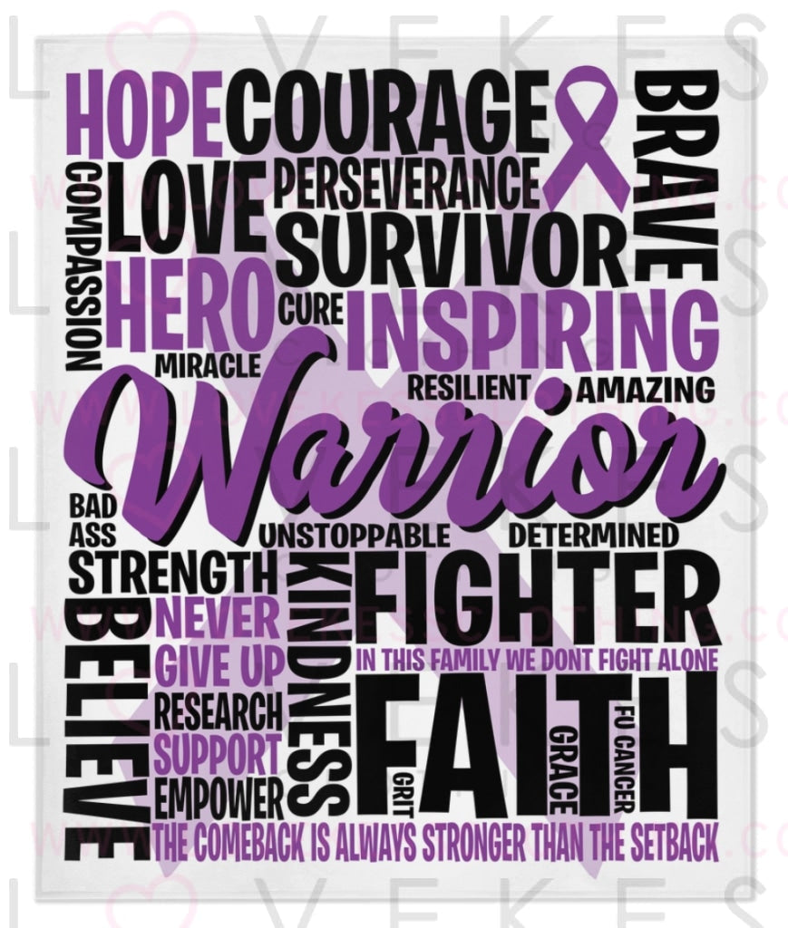 Pancreatic Cancer Warrior Comfort Blanket