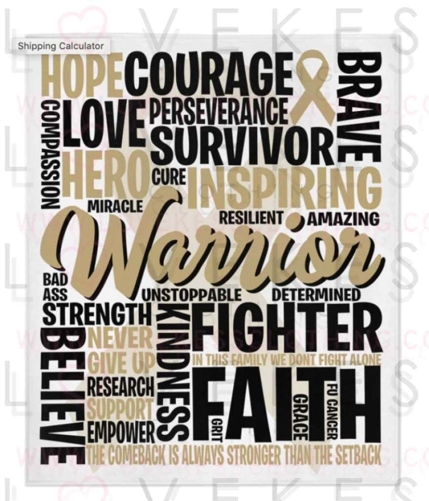 Childhood Cancer Warrior Comfort Blanket