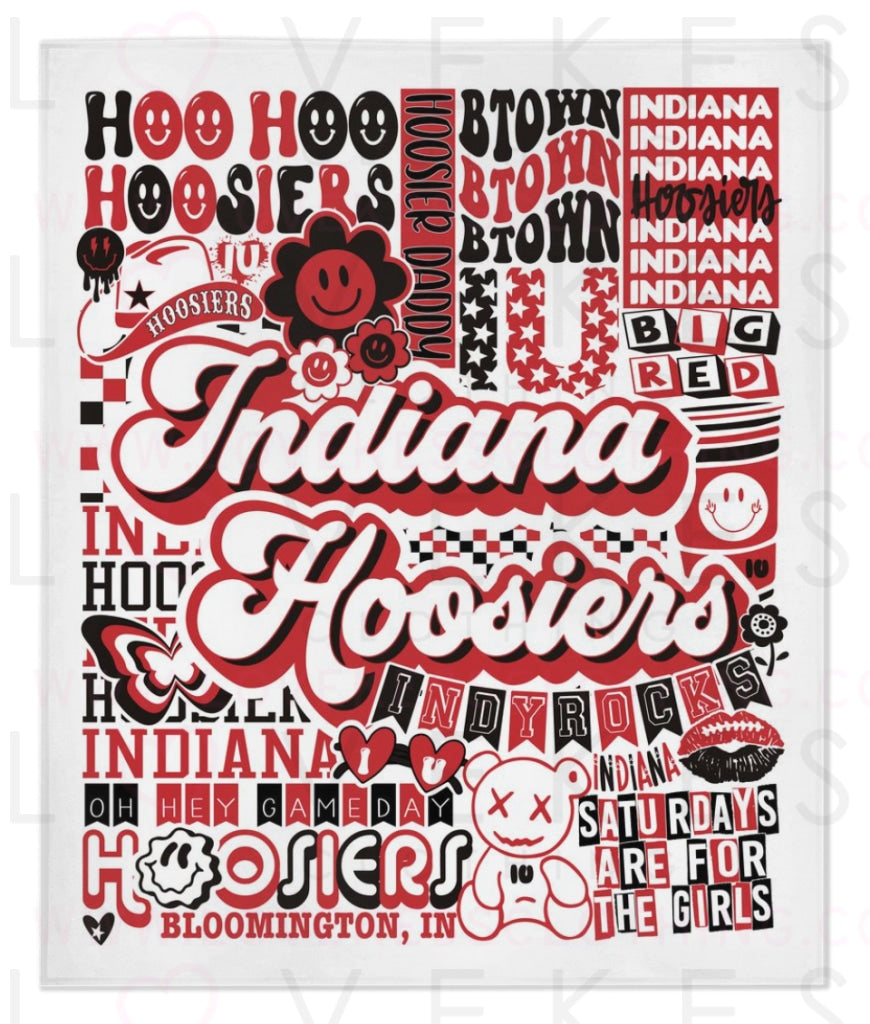 Indiana Hoosiers Y2K College Blanket
