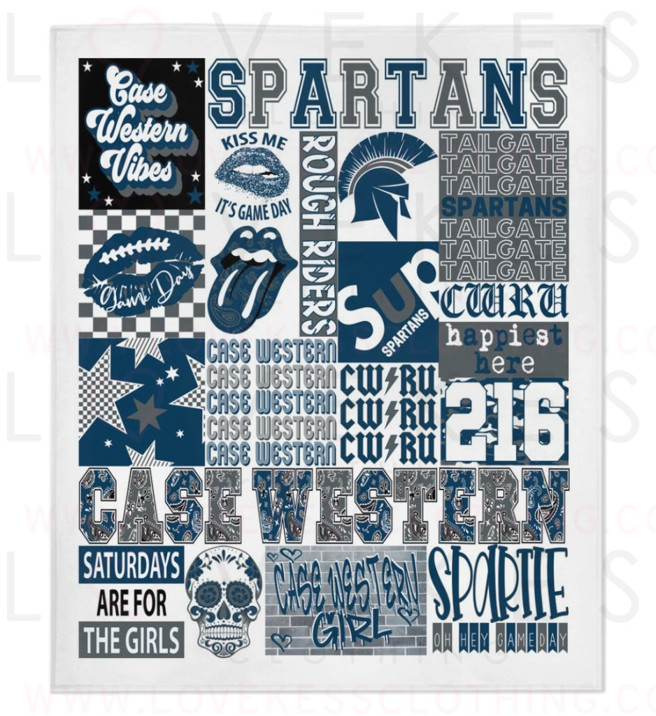 Case Western Custom College Blanket