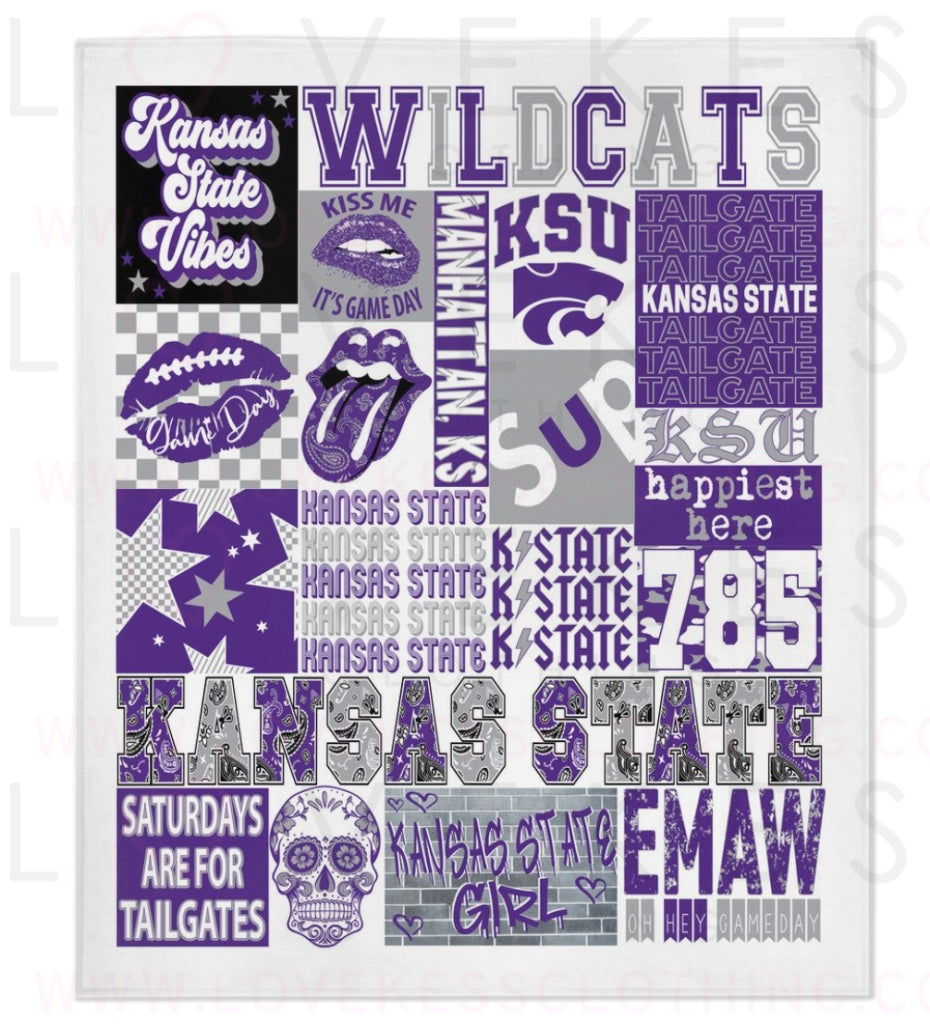 Kansas State University College Blanket