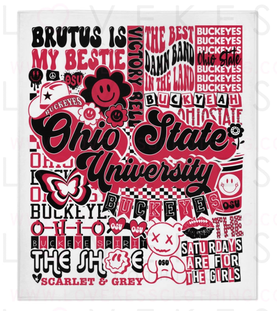 Ohio State University Y2K College Blanket