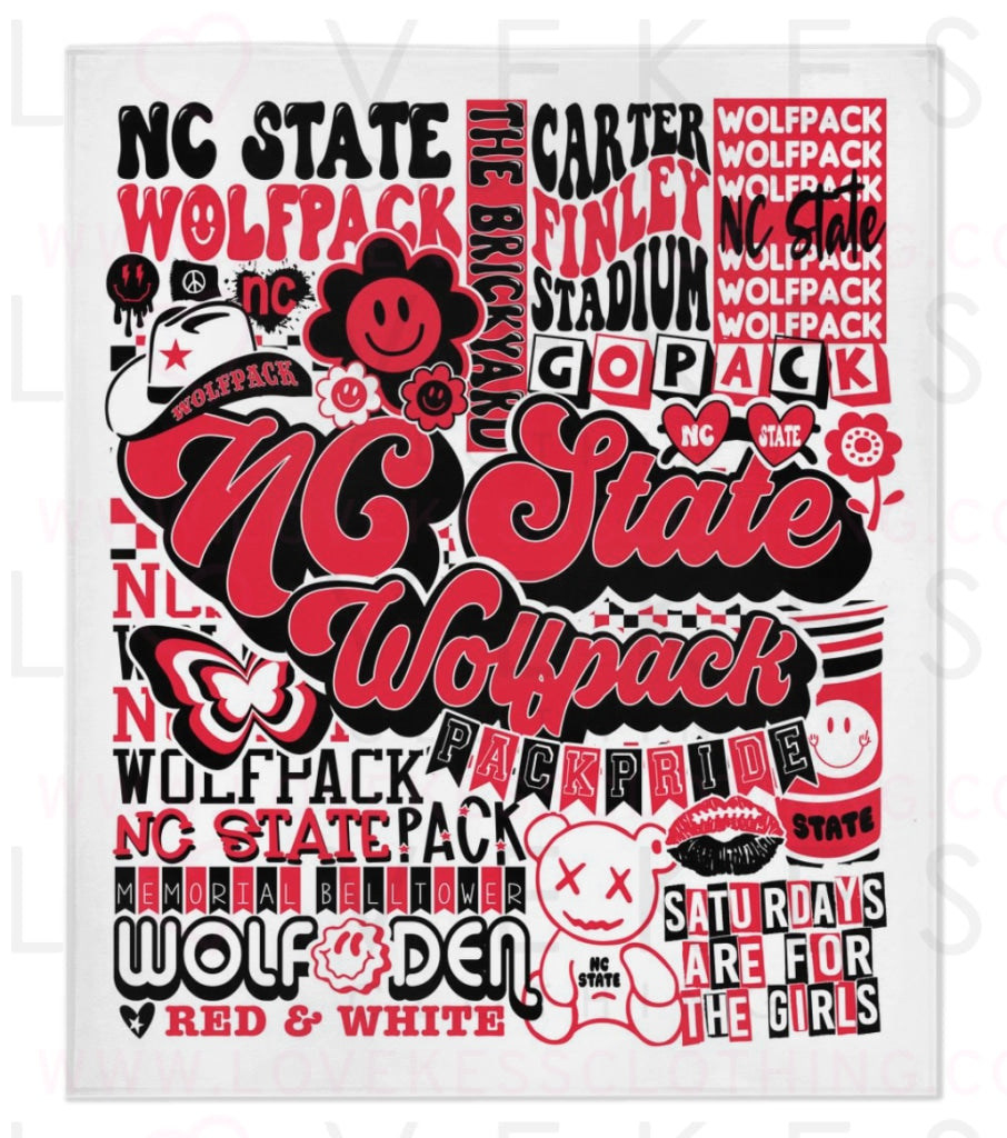 NC State Wolfpack Y2K College Blanket