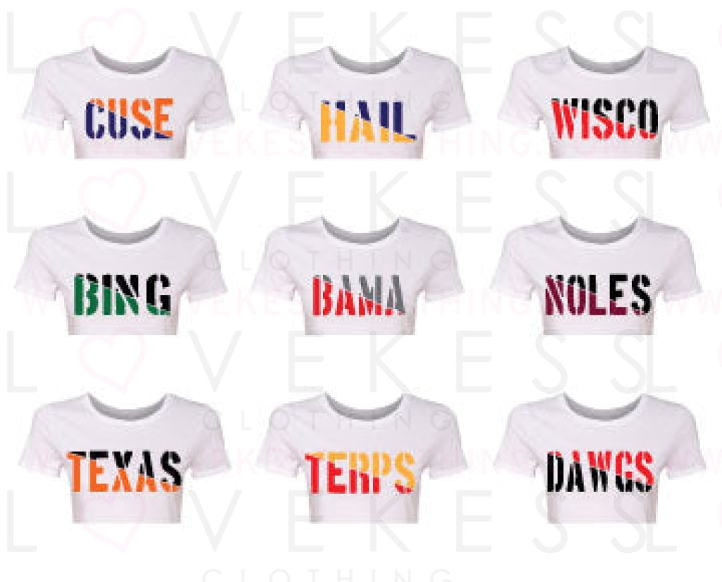 Gameday Has Arrived College Crop Top