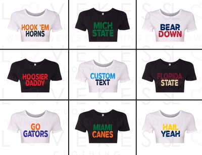 Tailgates Rock College Crop Top