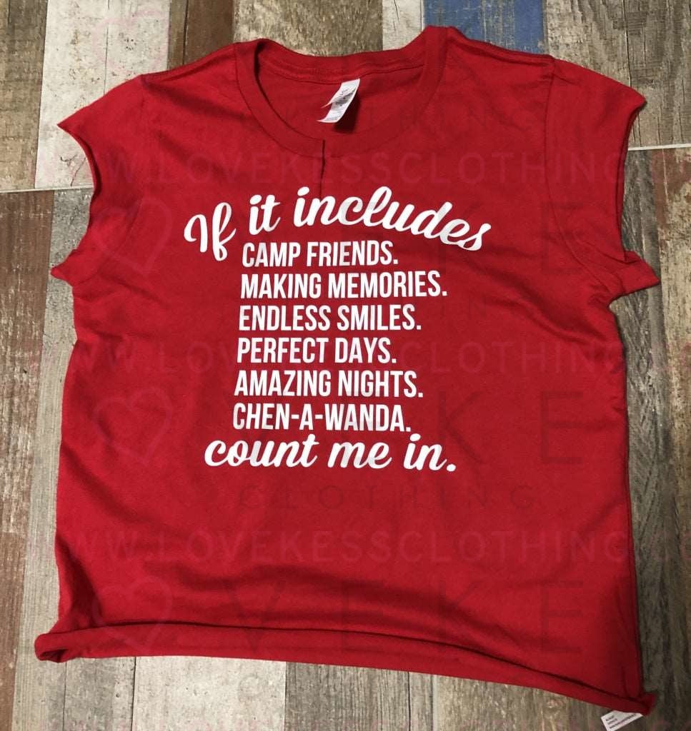 Count Me In Camp Tank - lovekess - clothing