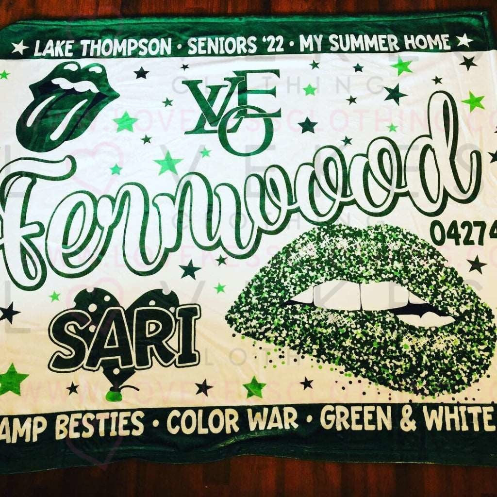 Camp Fernwood Custom Fleece Blanket - lovekess - clothing