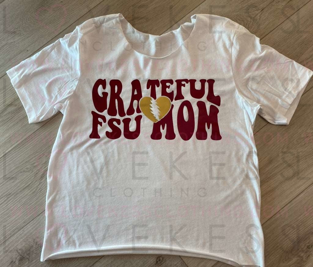 Cutest College Grateful Mama Off The Shoulder T-Shirt