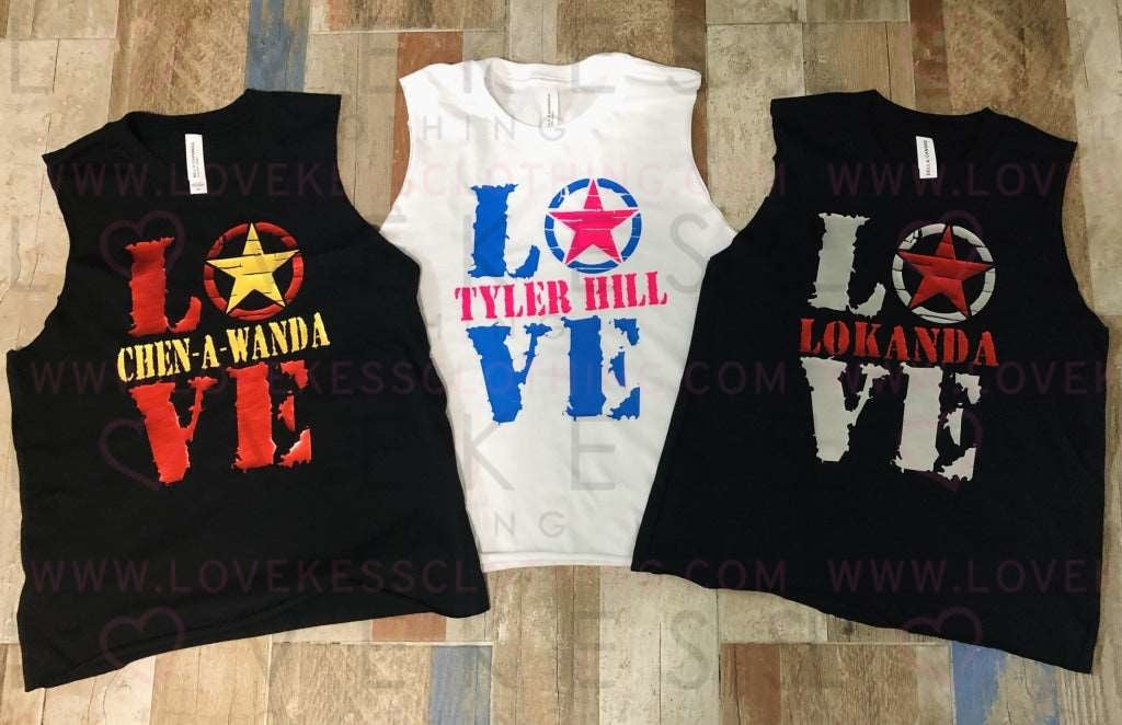 Camp Army Love Muscle Tank - lovekess - clothing