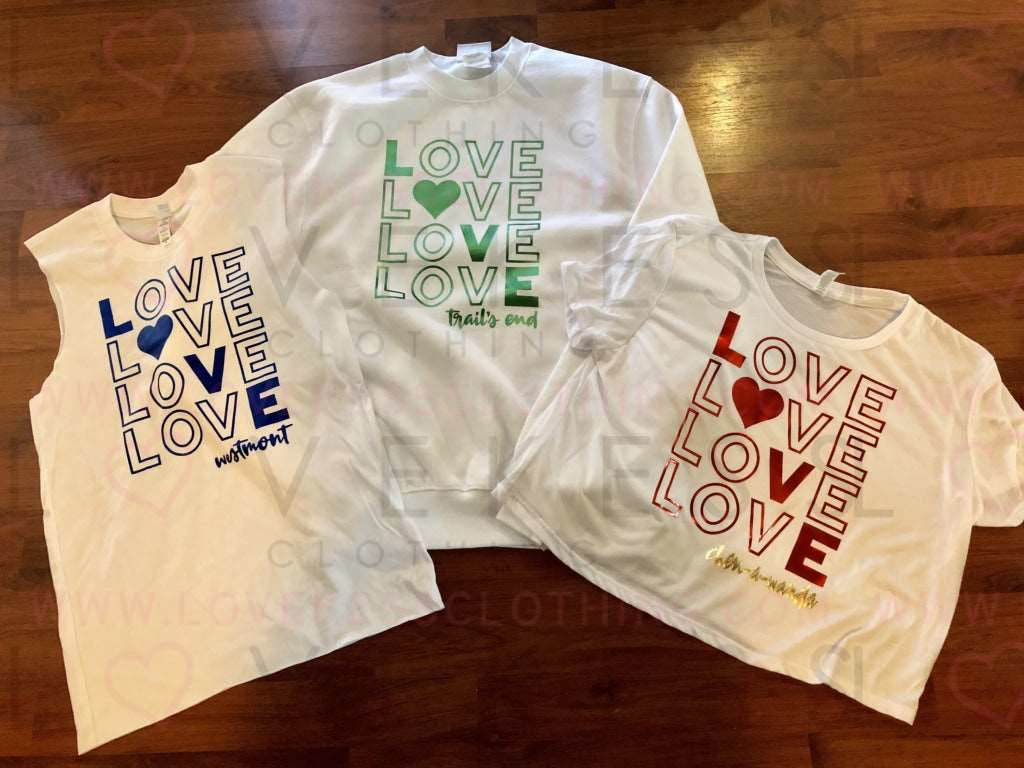 Diagonal Love Sweatshirt - lovekess - clothing