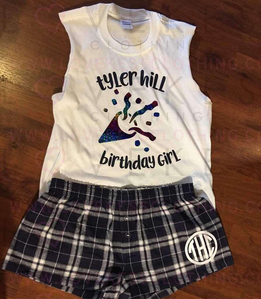 Camp Birthday Girl Tank - lovekess - clothing