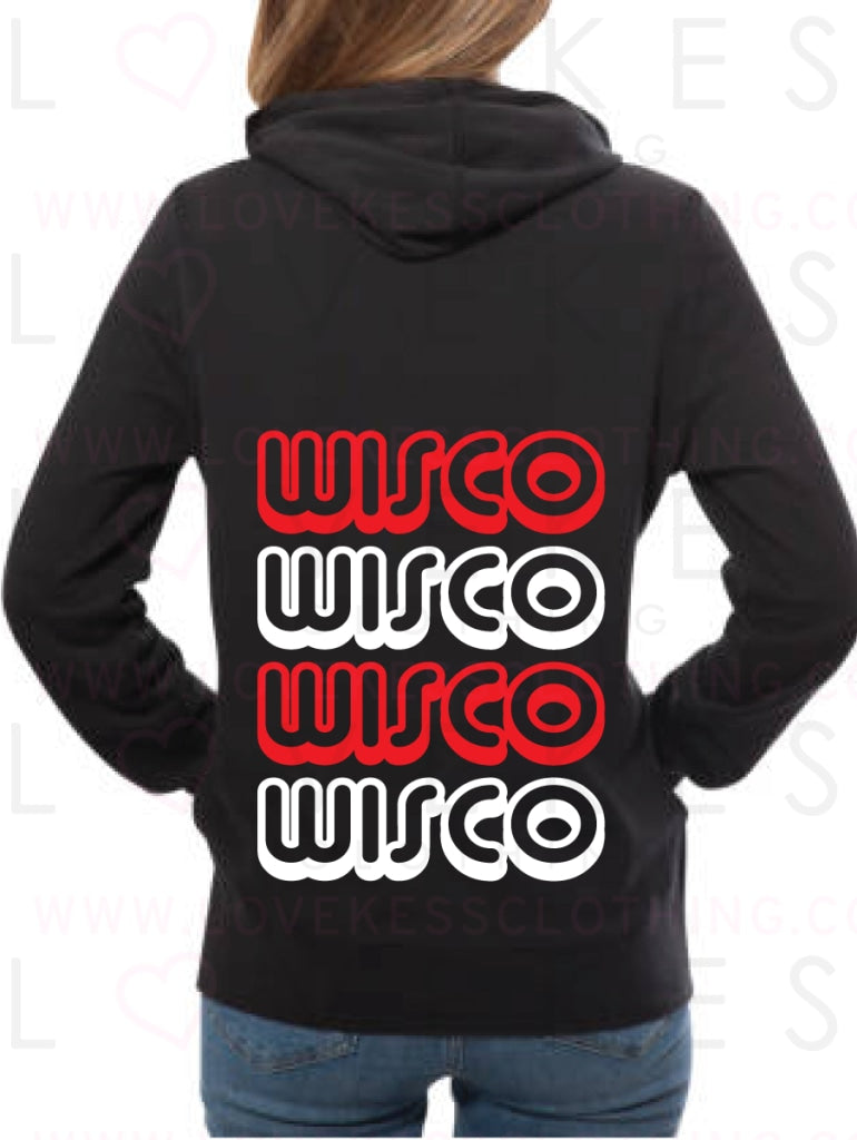 Double Bubble Letter College Hoodie Sweatshirt