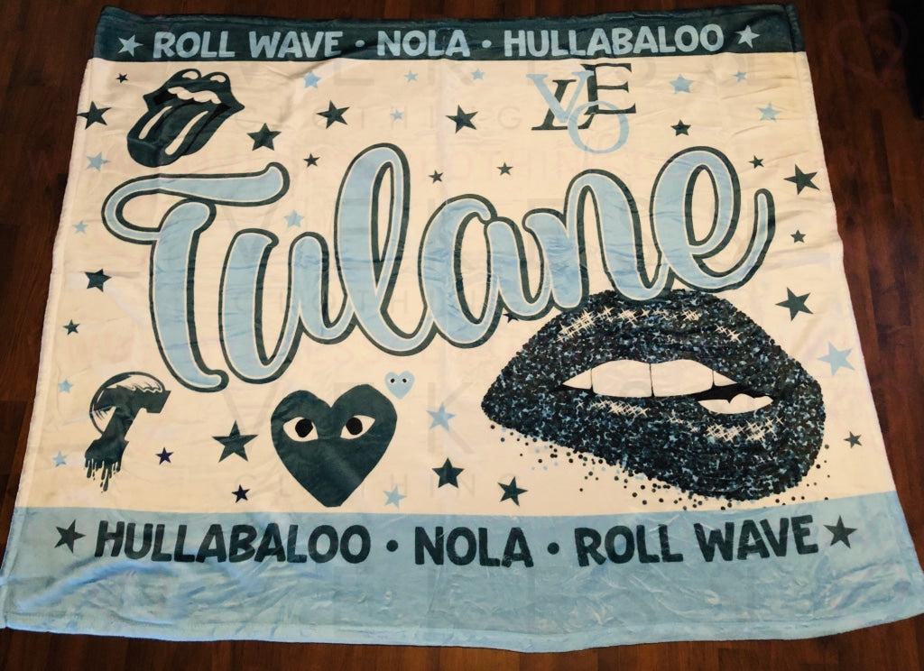 Tulane Custom Fleece Blanket - lovekess - clothing