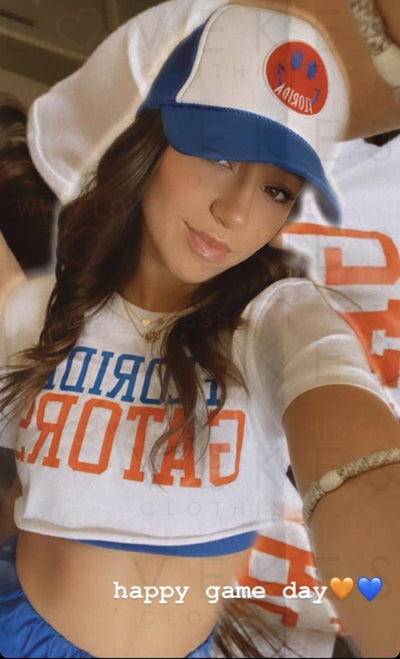 Game Day Super Crop Tee By Lovekess Clothing College