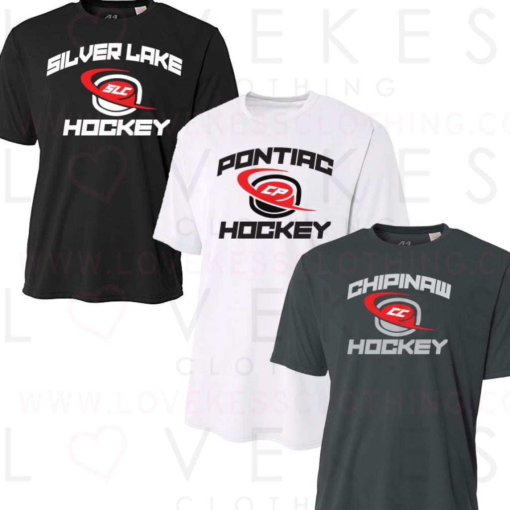 Hockey Puck Swoosh Boys Camp T-Shirt - lovekess - clothing