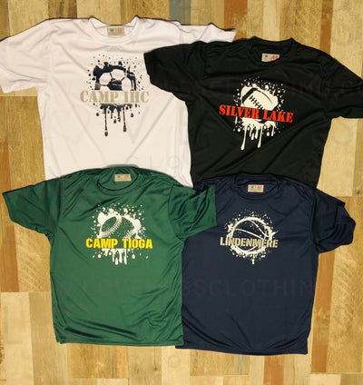 Sports Splatter Camp T-Shirt by LoveKess Clothing - lovekess - clothing