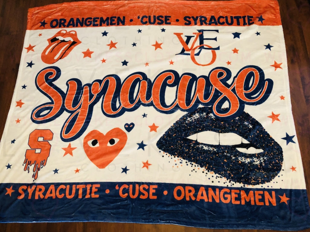 Syracuse Custom Fleece Blanket - lovekess - clothing