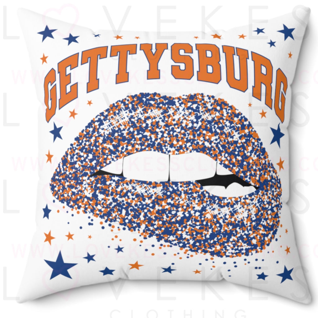 Custom College Lips and Stars Pillow Cover