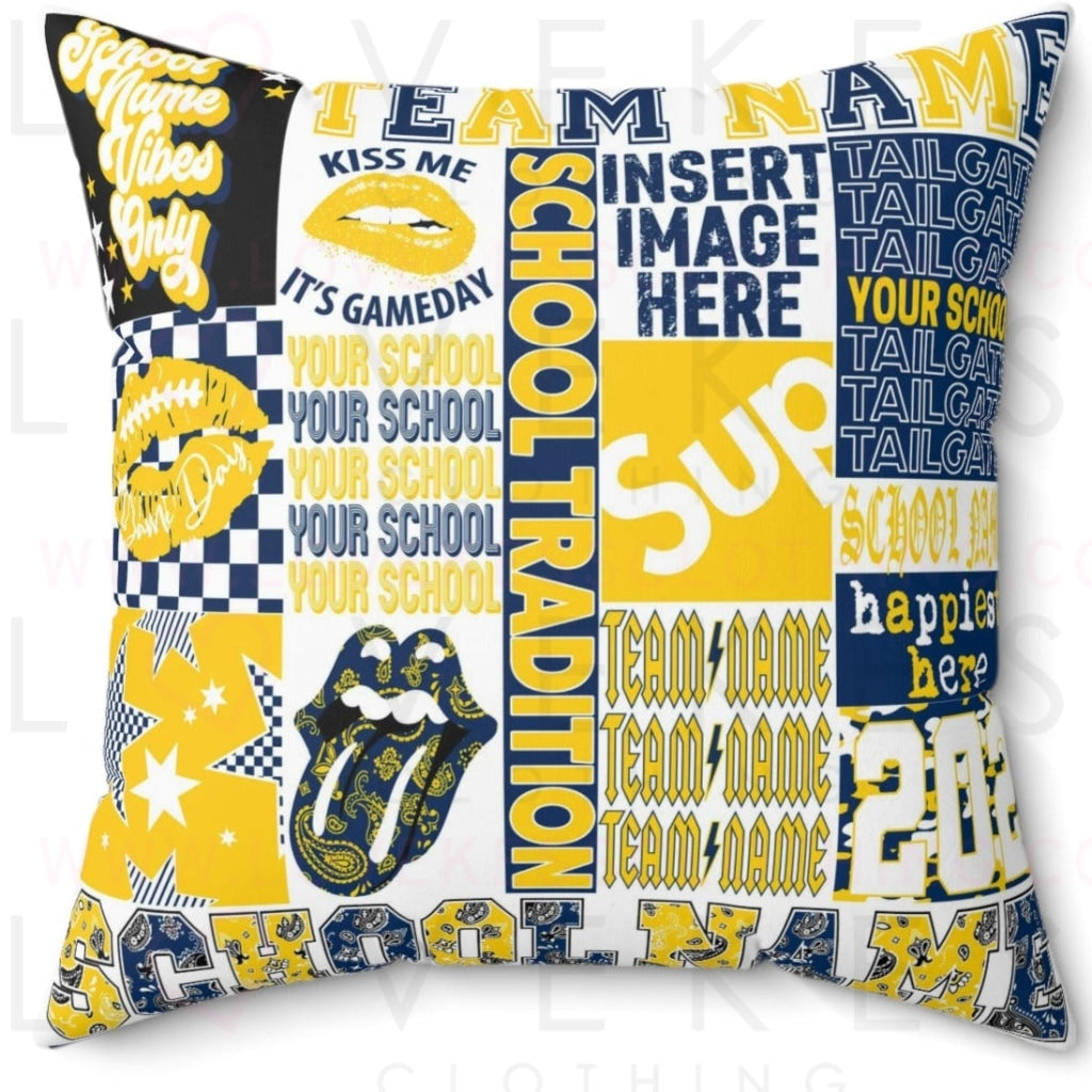 Customize Your Own 14x14 College Bed Party Pillow - Cover Only