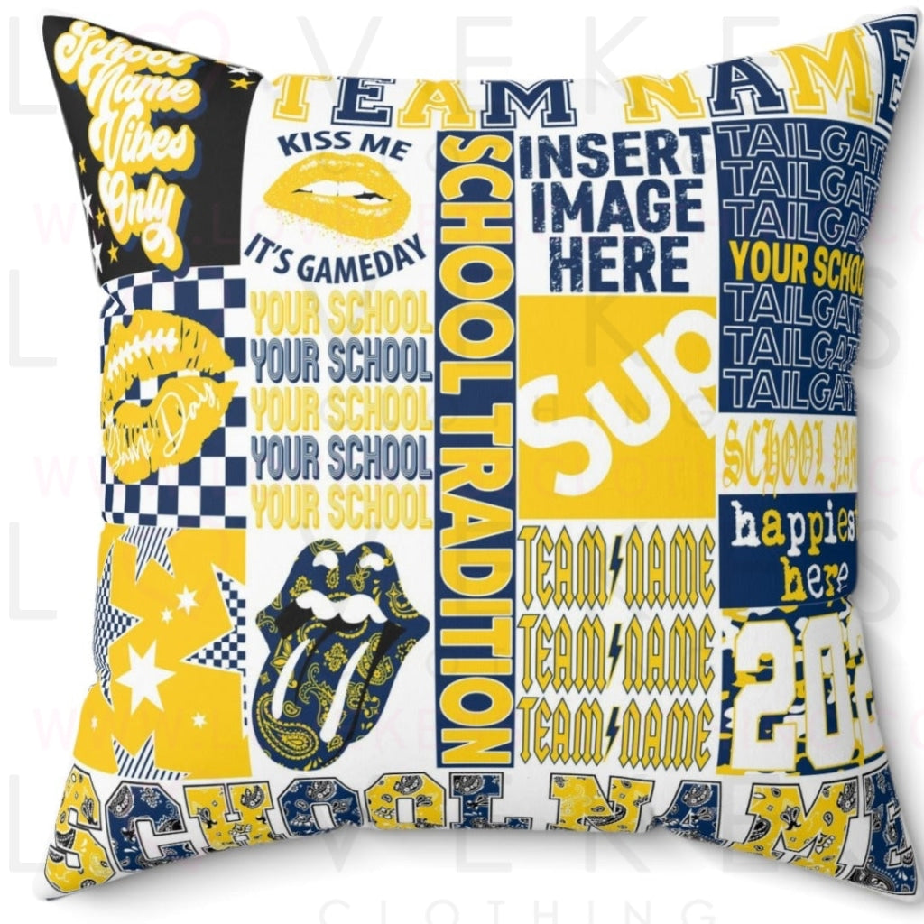 Customize Your Own 16 x 16 College Bed Party Pillow - Cover Only