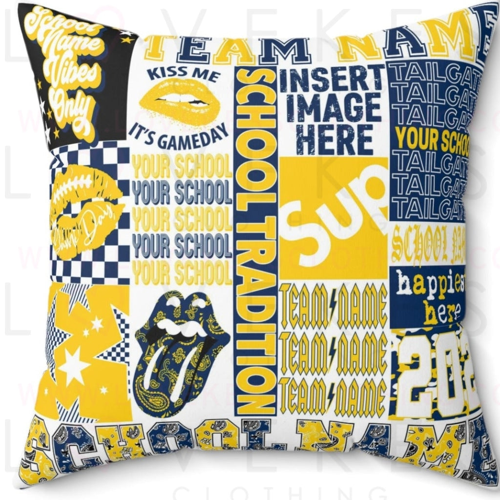 Customize Your Own 20 x 20 College Bed Party Pillow - Cover Only